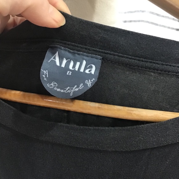 Arula Women Size Med Boyfriend T-Shirt Washed Black Nashville Country Music Boho - Picture 4 of 8